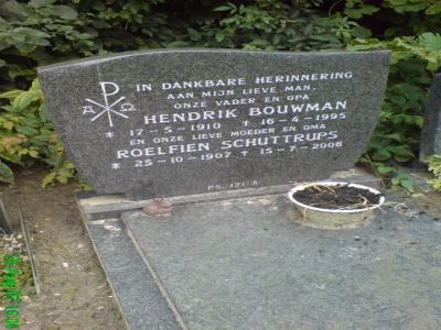 Hendrik Bouwman en Roelfien Schuttrups begraafplaats Emmeloord