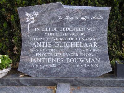 Jantienes Bouwman en Antje Guichelaar begraafplaats Wijster