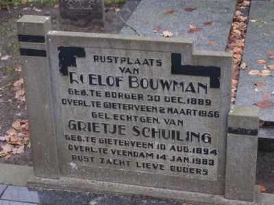 Roelof Bouwman en Grietje Schuiling