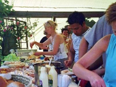 Afsluitinmg familiedag Bouwman met de barbecue