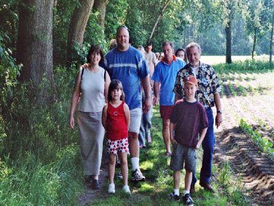 De traditionele wandeling familiedag familie Bouwman