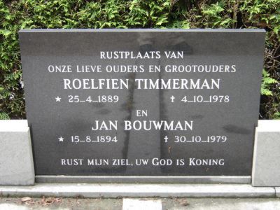 Jan Bouwman en Roelfien Timmerman begraafplaats Nieuw-Amsterdam