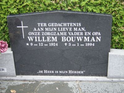 Willem Bouwman cementary Nieuw-Amsterdam